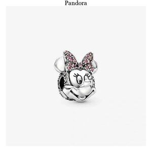 Pandora Minnie Mouse Charm with Pink Bow
